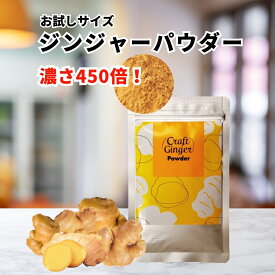 【クーポン 500円ワンコイン！】【お試しサイズ】【無添加 濃さ450倍】 Craft Ginger Powder 25g ジンジャーパウダー 楽天限定 生姜パウダー 無添加 高知県産 国産 生姜 粉末 冷え 温活 時短 料理 コスパ タイパ メール便 ポスト投函 ポイント消化