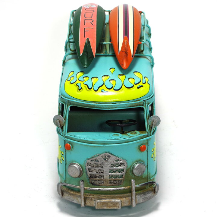 楽天市場 ブリキ おもちゃ Surf バス Blue L27cm ブリキのおもちゃ ブリキ製 ヴィンテージカー アンティーク レトロ 車 自動車 アメリカン雑貨 インテリア 木のおもちゃクラフト グレイン