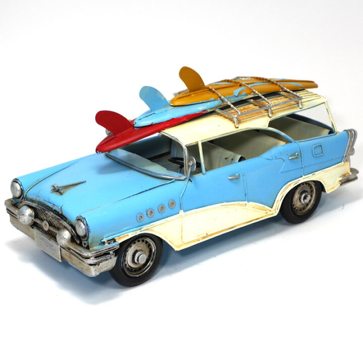 楽天市場 ブリキ おもちゃ Surfワゴン L35cm ブリキのおもちゃ ブリキ製 ヴィンテージカー アンティーク レトロ 車 自動車 アメリカン雑貨 インテリア 木のおもちゃクラフト グレイン