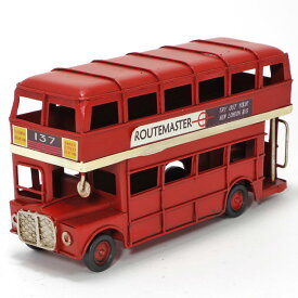 ブリキ おもちゃ ロンドンバス ミニ L16.5cm ブリキのおもちゃ ブリキ製 ヴィンテージカー アンティーク レトロ 車 自動車 アメリカン雑貨 インテリア