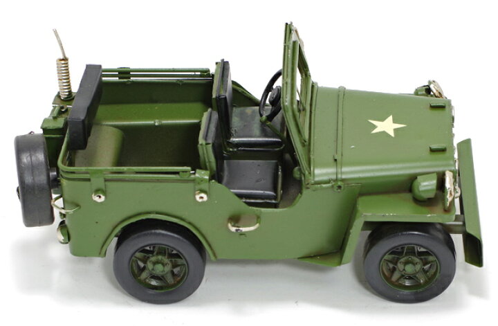 楽天市場】ブリキ おもちゃ Army JEEP ミニ L17cm ブリキのおもちゃ 