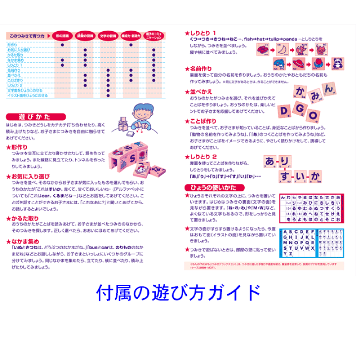 楽天市場】日本製 ひらがな積み木 くもんのもじつみきデラックス