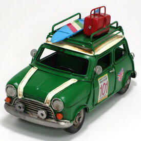 ブリキ おもちゃ ミニ（グリーン）L23cm ブリキのおもちゃ ブリキ製 ヴィンテージカー アンティーク レトロ 車 自動車 雑貨 インテリア