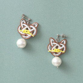 手芸キット ｜ 水引でつくる 猫結びのピアス ｜ 手芸 キット 手芸キット 手作り ハンドメイド 手芸用品 初心者 中級者 猫 ネコ アクセサリー 大人向け
