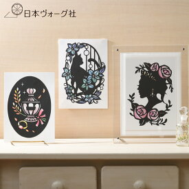 【 手芸キット 】 切り絵 香水・プリンセス・ねこ ｜ 趣味 絵 イラスト 手仕事 手作り キット ハンドメイド 簡単 手作業
