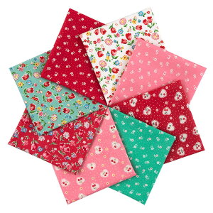 【 生地 カットクロスセット 】 松山敦子 コレクション 8枚セット| カットクロス 生地セット はぎれ パッチワーク ソーイング テキスタイル ファブリック 布 アソート セット