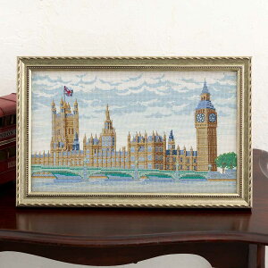 【 刺繍キット 】フレーム付き クロスステッチ キット イギリス ウェストミンスター宮殿 | 刺繍 手芸 キット 手芸キット 手作り ハンドメイド お花 刺しゅう ししゅう グッズ 風景