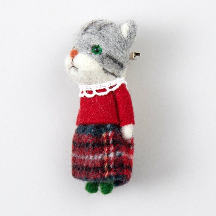 楽天市場】羊毛フェルトでつくる動物ブローチ〈ねこ〉 初心者向け 刺繍 