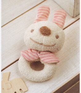 【★キット】《 オーガニックコットン ベビー がらがら うさぎ 》ハマナカ ぬいぐるみ