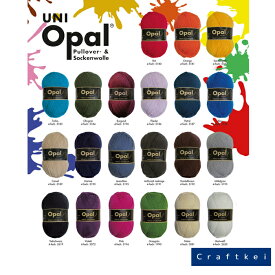 ＼11日AM01:59まで限定！特別価格5％OFF／【毛糸/1玉価格】Opal Uni 4ply オパールユニ ウール 中細 [1/2page]
