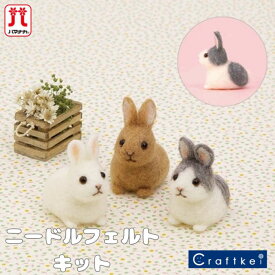 【★キット】《 うさぎの赤ちゃん 》 ニードルフェルトでつくるベビーアニマル ハマナカ 手芸パック かわいい 羊毛フェルト