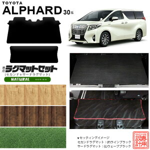 【P5倍&最大1000円OFFクーポン配布中!10/27(月)9:59まで】トヨタ アルファード 30系 セカンドラグマット サードラグマット NAシリーズ C セット フルカバータイプ 内装 カスタム TOYOTA ALPHARD カー