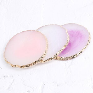 即日発送!天然石風プレート ネイルプレート ジェルネイルパレット アクセサリートレイ 9×10cm ゴールド(1ヶ)