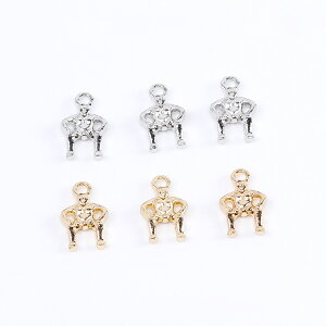 即日発送!メタルチャーム 相撲人形チャーム すもうチャーム 1カン付き 8×12mm(6ヶ)