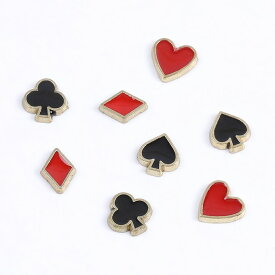 即日発送!貼付けパーツ エポ貼付けパーツ エポカボション トランプモチーフ ゴールド