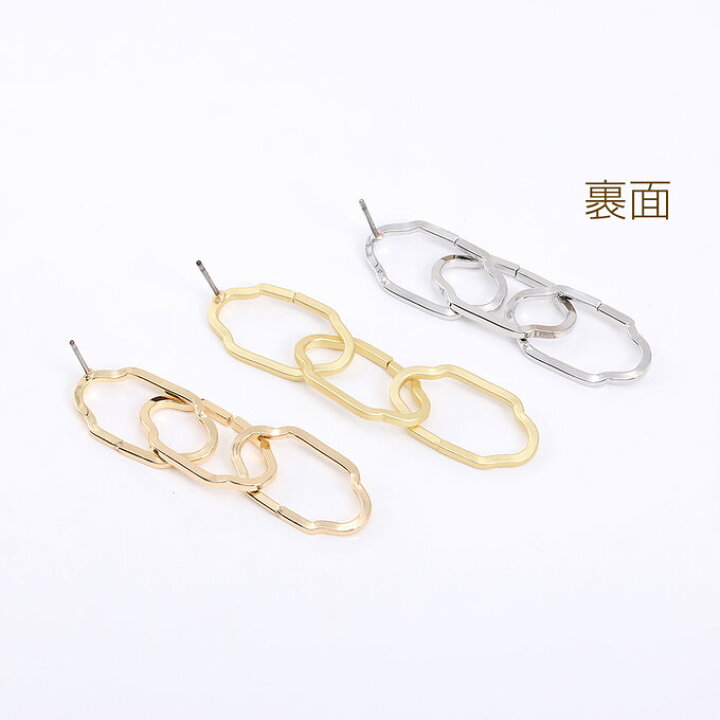 楽天市場】即日発送！トリプルリングピアス フープピアス 3連リング 