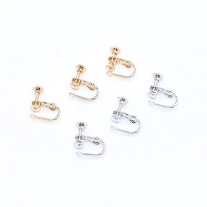 即日発送!ネジバネ式イヤリング金具 平皿3mm(4ヶ)