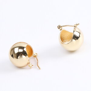 即日発送!上質デザインピアス 小粒ピアス ラウンド 15mm(2ヶ)