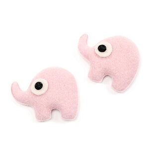 即日発送!フェルトパーツ 象 エレファント ワッペンアップリケ ヘアアクセサリー バッグ 衣装飾り付け 約4.5×5.5cm(4ヶ)