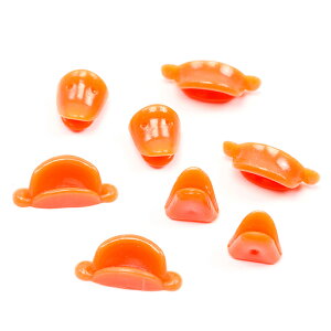 即日発送!樹脂貼り付けパーツ アヒル口モチーフ ミニチュア樹脂パーツ ぬいぐるみ制作用口パーツ ドール用装飾品 全2種(20ヶ)