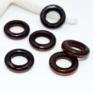 即日発送!ウッドパーツ ナチュラル リングパーツ 木製コネクターパーツ ブラウン 20mm(10ヶ)
