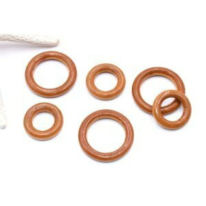 即日発送!ウッドパーツ ナチュラル素材 天然資材 中抜きサークル 円形フレームパーツ 木製つなぎパーツ 30mm/39mm ブラウン