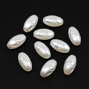 ���������I�p�[���r�[�Y �z���C�g�J���[ �ȉ~�` �͗l���� ABS������ ������ ��10×19mm�i��20g�j