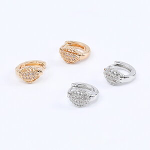 即日発送!高品質開閉式フープピアス ジルコニアピアス 7×12mm(2ヶ)