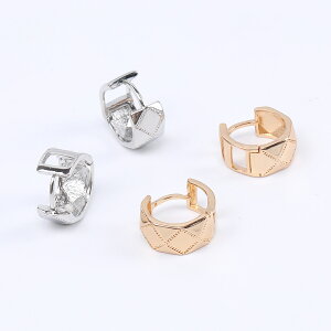 即日発送!高品質開閉式フープピアス カットフープピアス 12×15mm(2ヶ)