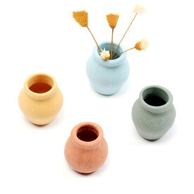 即日発送！ミニチュアサンプルパーツ 陶器 花瓶 壺 インテリア雑貨 可愛い 小物 置物 約2×2.2cm（1ヶ）