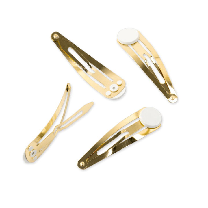 楽天市場】パッチンどめ・パッチンピン 樹脂製台座付き 5cm ( ゴールド  