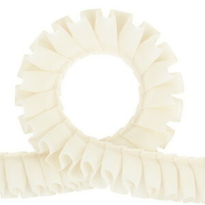 W[[bg v[c{ 24mm o^[~N 1m / Georgette [Pleated] Ribbon 24mm Buttermilk 1m
