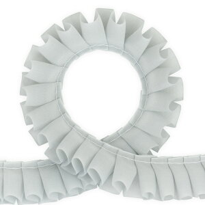 W[[bg v[c{ 24mm O[ 1m / Georgette [Pleated] Ribbon 24mm Gray 1m