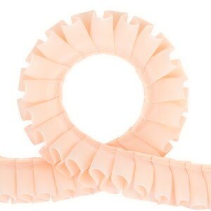 W[[bg v[c{ 24mm t~S 1m / Georgette [Pleated] Ribbon 24mm Flamingo 1m