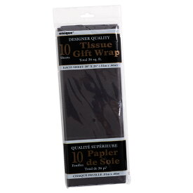 Unique Tissue Wrap 薄葉紙・包装紙 [ブラック] 約50cm×66cm 10枚 / Tissue Wrap Black 20"x26"
