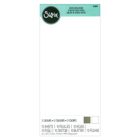 Sizzix Surfacez ミクストメディアボード [ホワイト&グレイ] 15.24cm × 33.02cm 10枚入 / Mixed Media Board [White and Gray] 6" × 13" 10pc