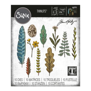 Sizzix VWbNX Vbc _C Zbg [t@L[ lC`[] / Thinlits Die Set 10PK Funky Nature by Tim Holtz