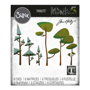 Sizzix VWbNX Vbc _C Zbg [t@L[ c[Y] / Thinlits Die Set 6PK Funky Trees by Tim Holtz