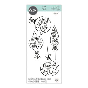 [SUPER PRICE] Sizzix VWbNX NAX^v [NX}X {[u] / Clear Stamps 4PK Christmas Baubles