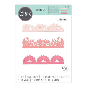 [SUPER PRICE] Sizzix VWbNX Vbc _C Zbg [{[h t[GbW] / Thinlits Die Set 3PK Bold Floral Edges by Olivia Rose