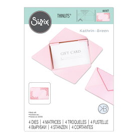 Sizzix シジックス シンリッツ ダイ セット [ボックス, エンベロープ #2] / Thinlits Die Set 4PK Box, Envelope #2 by Kath Breen