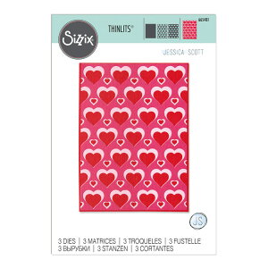 Sizzix VWbNX Vbc _C Zbg [C[h n[c] / Thinlits Die Set 3PK Layered Hearts by Jessica Scott