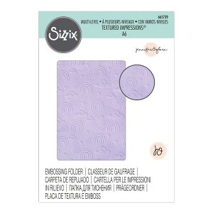 [SUPER PRICE] Sizzix VWbNX }`x eNX`[h CvbVY G{bVO tH_[ [C{[ XJC] / Multi-Level Textured Impressions Embossing Folder Rainbow Sky by Jennifer Ogborn