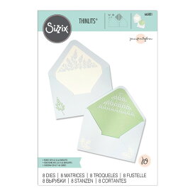 Sizzix シジックス シンリッツ ダイ セット [ボタニック エンベロープライナー] / Thinlits Dies Botanic Envelope Liners 8PK by Jennifer Ogborn