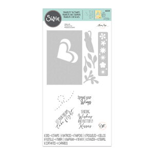 [SUPER PRICE] Sizzix VWbNX t[bc&X^v [o^tC EBbVY] / Framelits Die Set 6PK w/4PK Stamps Butterfly Wishes by Olivia Rose