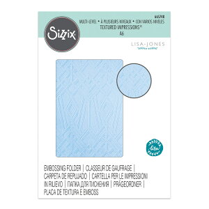 [SUPER PRICE] Sizzix VWbNX }`x eNX`[h CvbVY G{bVO tH_[ [WI _Ch] / Multi-Level Textured Impressions Embossing Folder Geo Diamonds by Lisa Jones