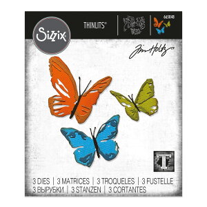 Sizzix VWbNX Vbc _C Zbg [uVXg[N o^tCY] / Thinlits Die Set 3PK Brushstroke Butterflies by Tim Holtz