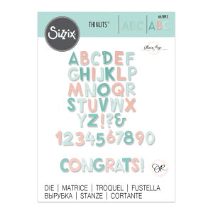 Sizzix VWbNX Vbc _C [}[Nh At@xbg] / Thinlits Die Marked Alphabet by Olivia Rose