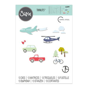 Sizzix シジックス シンリッツ ダイセット [トランスポート コレクション] / Thinlits Die Set 13PK Transport Collection by Jamie Steel