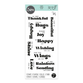 Sizzix クリアスタンプ [グッド ヴァイブズ #4] / Clear Stamps Set 12PK Good Vibes #4 by Pete Hughes